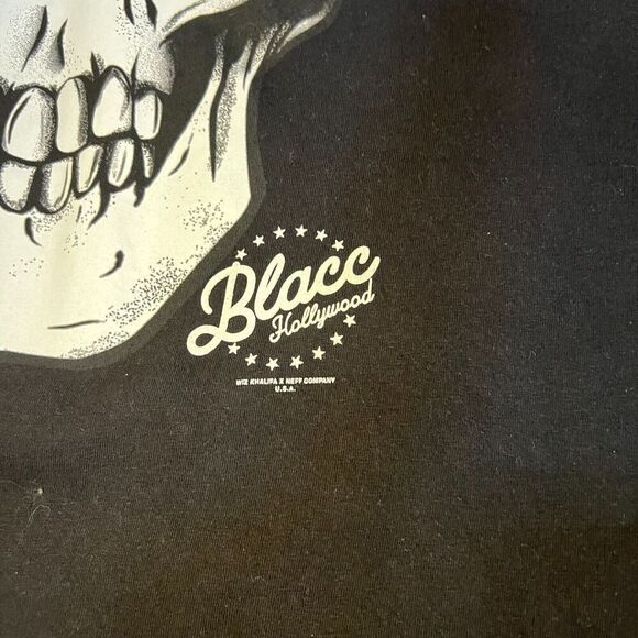 Rare Neff Wiz Khalifa Blacc Hollywood T-Shirt Size Large Skull Graphic - Picture 5 of 8